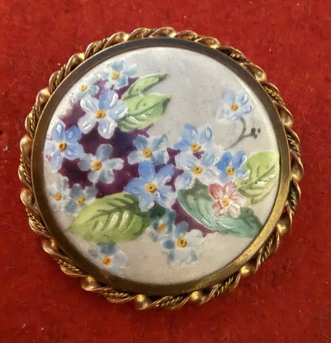 Broche ronde porcelaine - ronde,