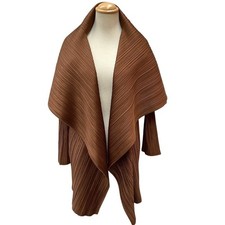 Cardigan PLEATS PLEASE ISSEY MIYAKE taille 3 marron PP31-JA102 très bon état ...
