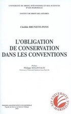 L'obligation de conservation