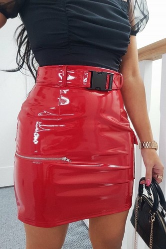 Neuf mini jupe ceinturée - neuf, :