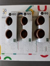 LOT DE 3 PAQUETS ANNEAUX DE RIDEAUX EN BOIS 10 X 35 Mm