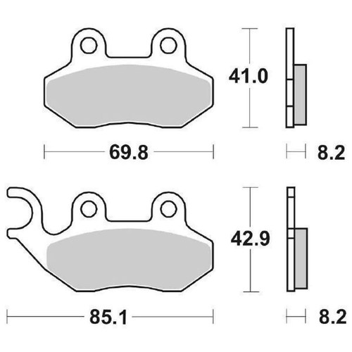 Sbs plaquettes frein moto - de,