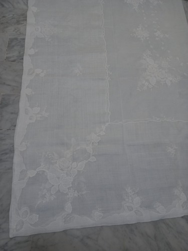 Ancien linge table batiste - ancien,