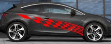 2 X BANDES DAMIERS POUR OPEL