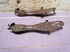 Patins à Glace Anciens en Acier fin XIX début XXe  29 cm L avec réglage