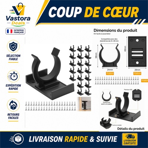 Clips fixation plinthe - 20,