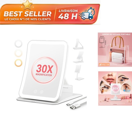 Miroir maquillage lumineux led - miroir,