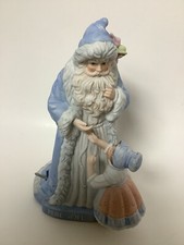 Vintage Enesco 8” St Nicholas Santa Claus Music Box PERE NOEL The First Noel