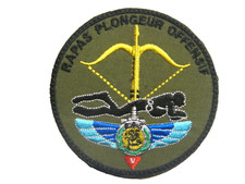 PATCH OF THE 1ST RPIMA SPECIAL FORCES COS SAS RAPAS OFFENSIVE DIVER