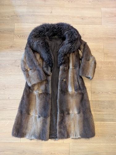 Manteau fourrure véritable - manteau, de