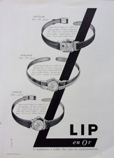 advertising advertising LIP gold watches YEAR 1954 N°A 4497
