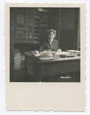 Vintage Original Photo Snapshot Woman Office Secretary - SA681