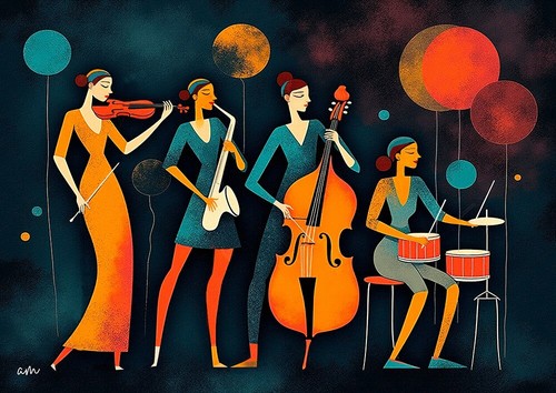 Illustration jazz style - jazz,