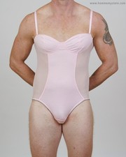Men's Lingerie Homme Mystere Frida Teddy Pale Baby Pink Bodysuit M L