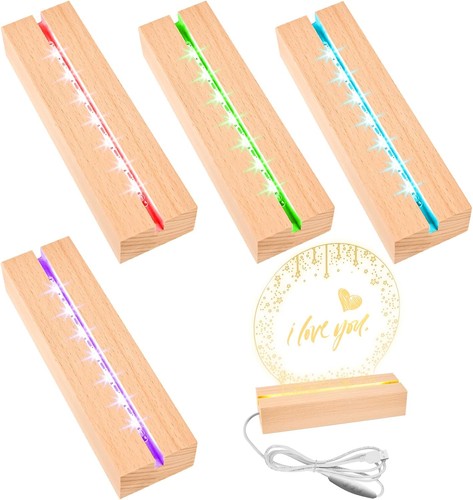 Socle led bois - 7, couleurs