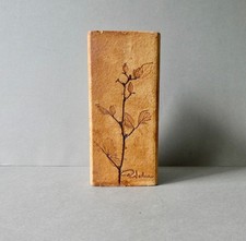 vase en grès à décor d'herbier, signé, Raymonde Leduc Vallauris, 1970