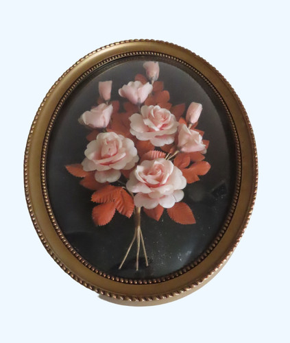 Cadre verre bombe fleurs - bombe,