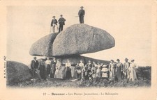 Old postcard 23 BOUSSAC / LES PIERRES JAUMATHRES / LA BALANCOIRE