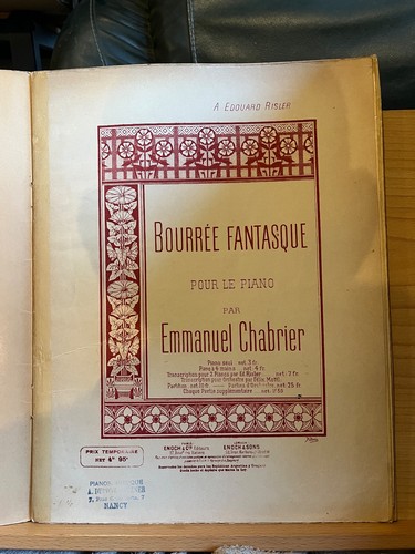 Chabrier bourrée fantasque - chabrier,