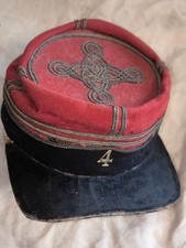 képi garance 1870 second empire visière carrée capitaine 4e Zouave Philippeville