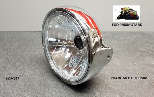 Phare moto rond - moto, chrome