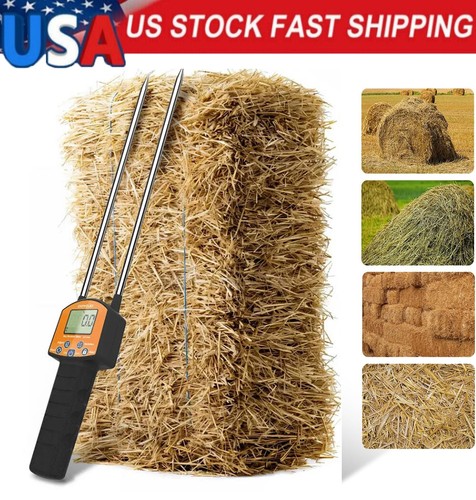 Hay moisture tester with probe - hay,
