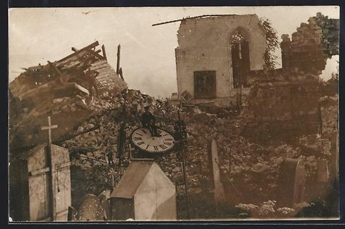 Cpa vimy église détruite - cpa,