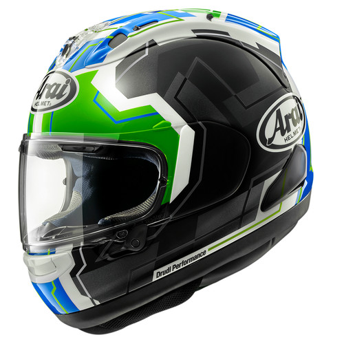 Casque moto intégral vert
