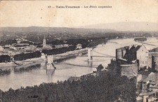 TAIN-TOURNON 13 les ponts suspendus stamped 1924