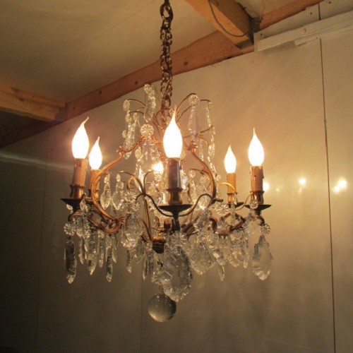 Lustre pampilles louis xv - lustre,