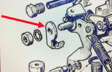 Levier de butée papillon