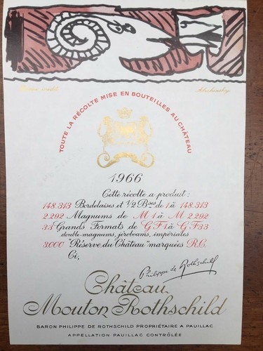 The 1966 chateau mouton - chateau,