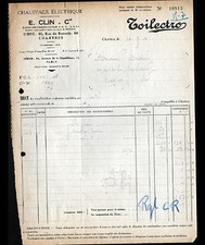 CHARTRES (28) ELECTRIC HEATING "TOILECTRO / E. CLIN & Cie" in 1910
