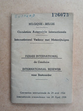 1960 Belgian International Permit Photo Stamp Car Validity One Year