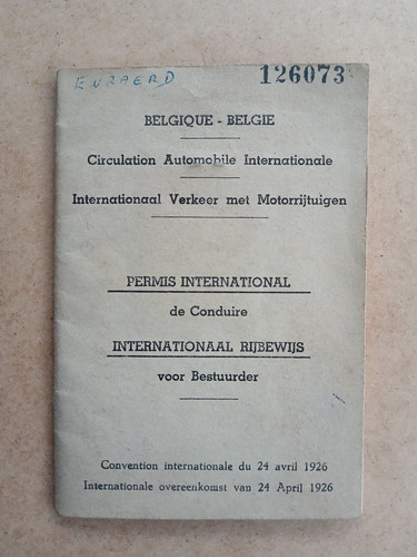 Permis international belge - permis,