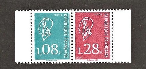 France 2021 timbres - 2021, paire