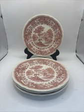 Vintage Villeroy & Boch Burgenland Red Dessert Plates Set 4 - 7.5” Classic