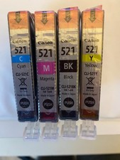 4 cartouches d'encre originales Canon CLI 521