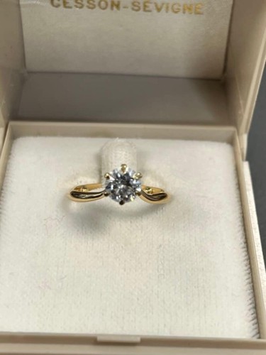 Bague solitaire carats - or, 18