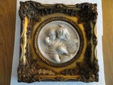 Edward William WYON (XIXe) Les enfants Calmady:  sculpture marbre encadrée