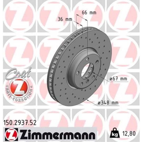 Zimmermann disque frein ø348 - disque,