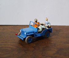 Voiture Tintin 1/43 - Atlas - La Jeep Willys bleue - Objectif Lune