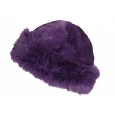 Toque Chapka Fourrure Violette Femme Classe Doublure Polaire Masha-Taille unique