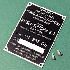 Plaque aluminium MF - vierge