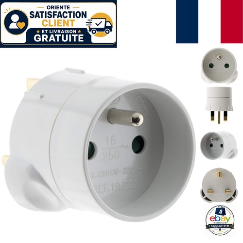 Adaptateur prise type uk - type,