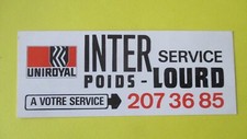 Vintage Tires UNIROYAL INTER SERVICE HEAVYWEIGHT STICKER 18 cm / 7 cm