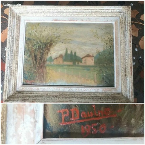 Huile sur toile daulne - huile,