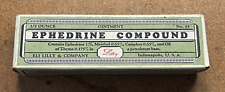 Vtg 1/2 oz  EPHEDRINE COMPOUND Eli Lilly OINTMENT Box only MENTHOL CAMPHOR THYME