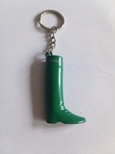 Vintage 80' PMU Keychain Green Metal Horse Boot Keychain