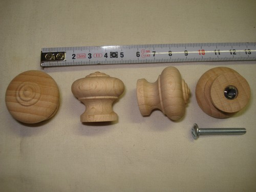 Bouton poignée bois - bouton,